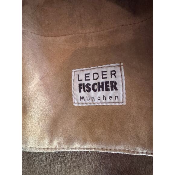 Vintage 1980s Shearling Sheepskin Coat Jacket Germany Antler Men's Munich XL - Picture 6 of 6